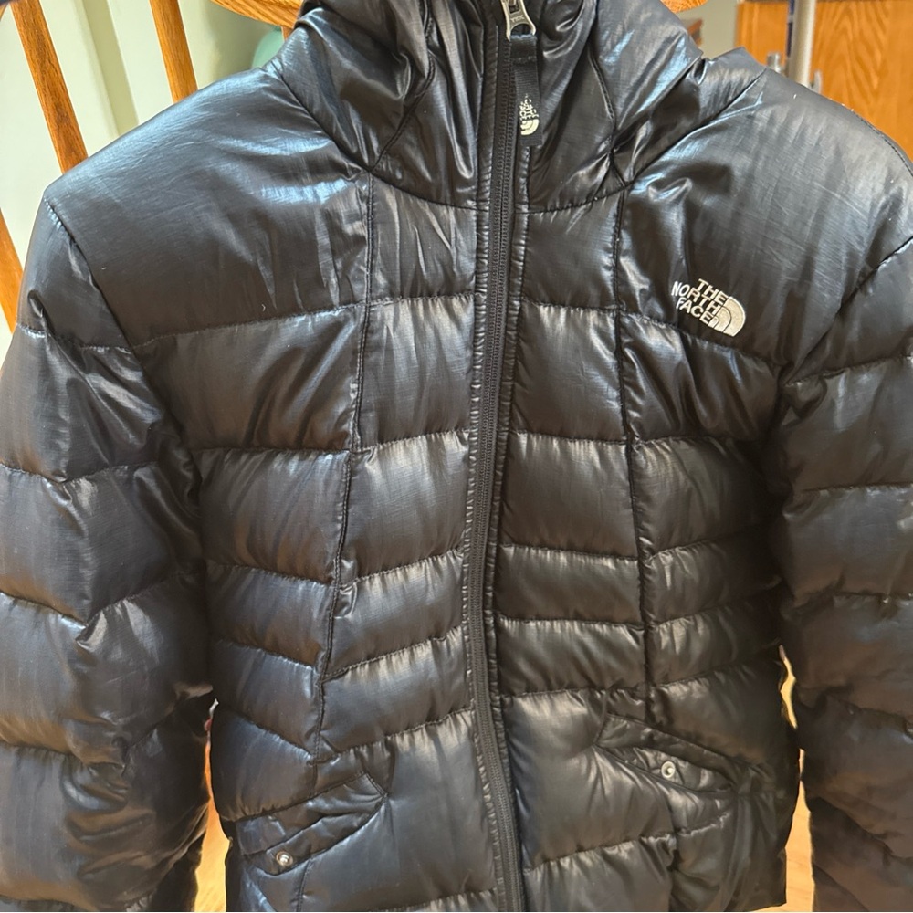 The North Face Kids Shiny Black Puffer Jacket